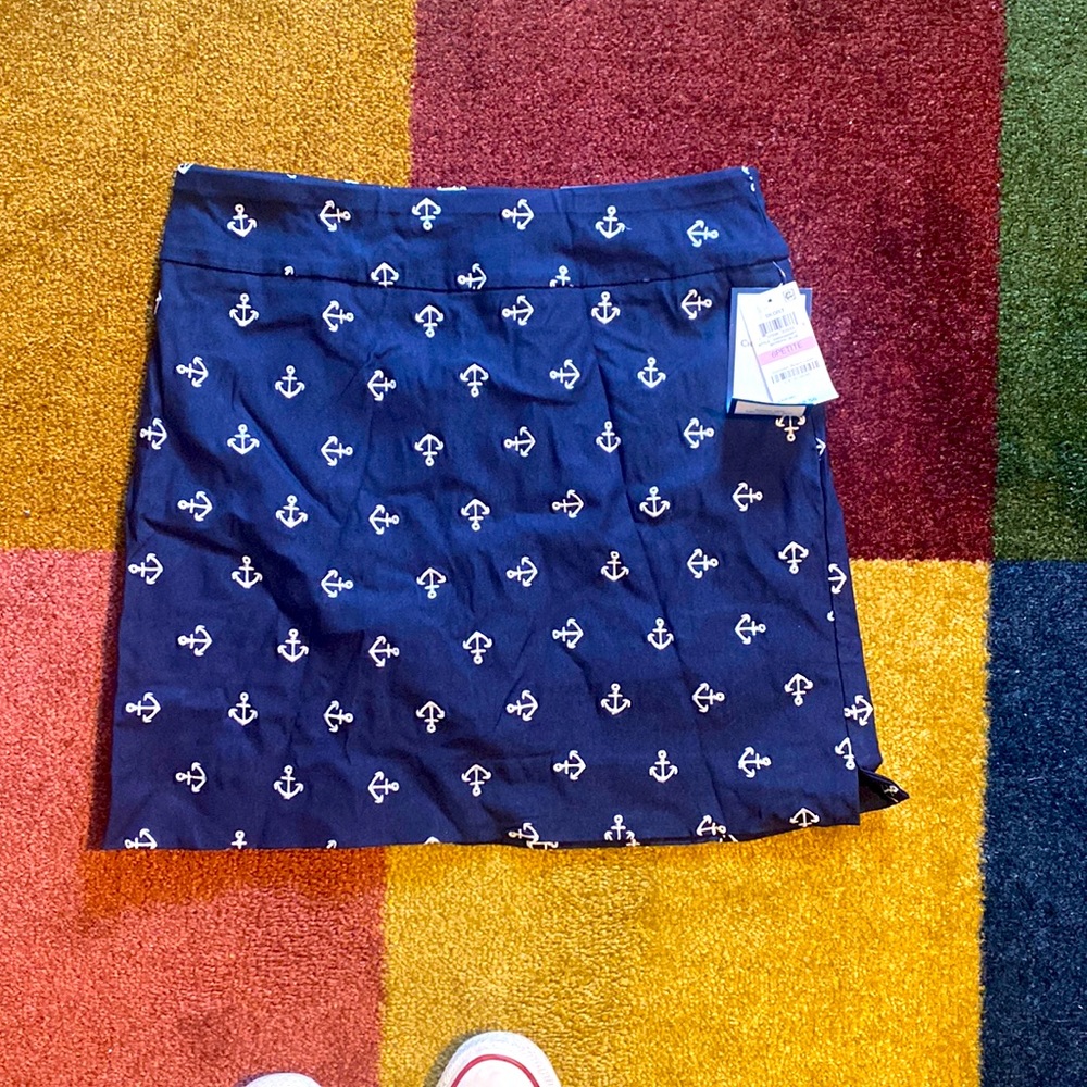 Nautical navy skort
